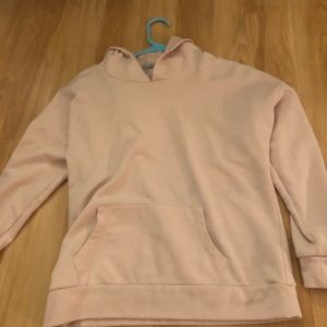 pale pink hoodie